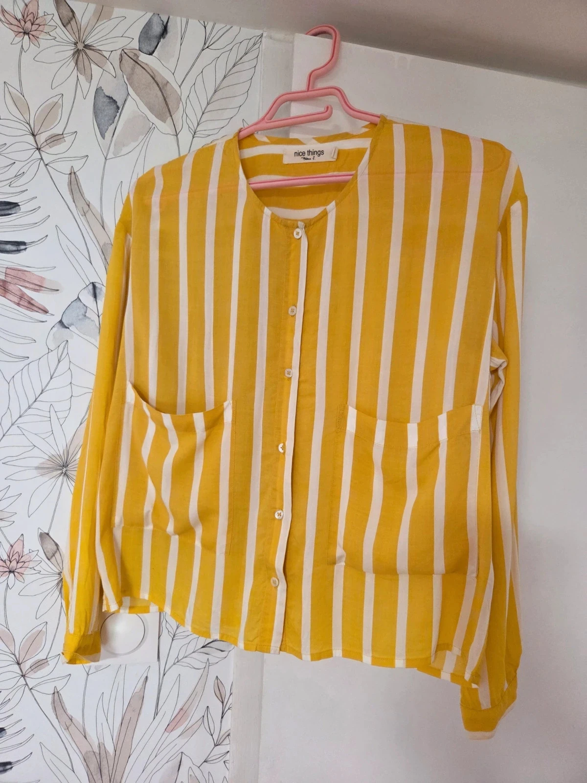 chemise à rayures Nice Things jaune et blanche – petit 38